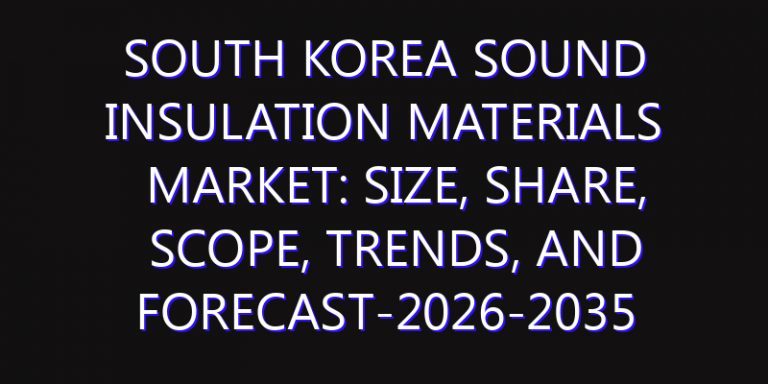 South Korea Sound Insulation Materials Market: Size, Share, Scope, Trends, and Forecast-2026-2035