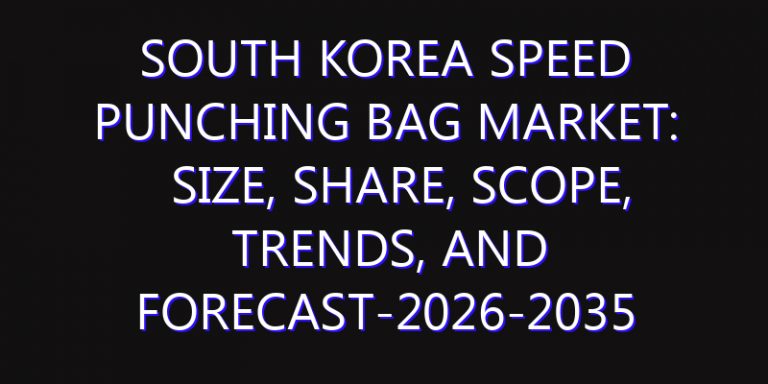 South Korea Speed Punching Bag Market: Size, Share, Scope, Trends, and Forecast-2026-2035