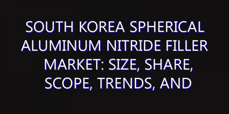 South Korea Spherical Aluminum Nitride Filler Market: Size, Share, Scope, Trends, and Forecast-2026-2035