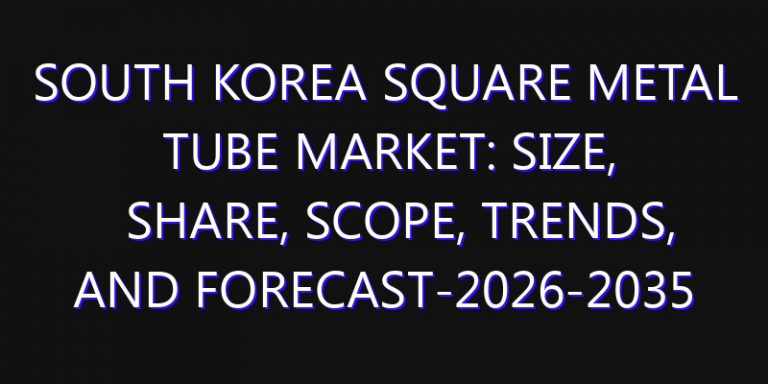 South Korea Square Metal Tube Market: Size, Share, Scope, Trends, and Forecast-2026-2035