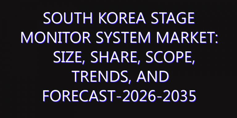 South Korea Stage Monitor System Market: Size, Share, Scope, Trends, and Forecast-2026-2035