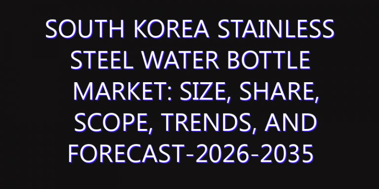 South Korea Stainless Steel Water Bottle Market: Size, Share, Scope, Trends, and Forecast-2026-2035