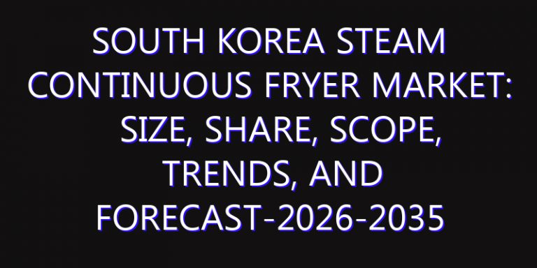 South Korea Steam Continuous Fryer Market: Size, Share, Scope, Trends, and Forecast-2026-2035