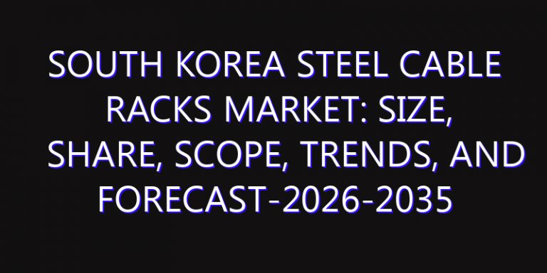 South Korea Steel Cable Racks Market: Size, Share, Scope, Trends, and Forecast-2026-2035