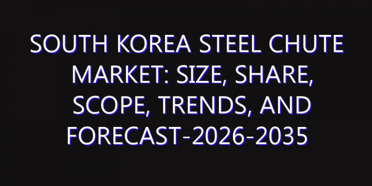 South Korea Steel Chute Market: Size, Share, Scope, Trends, and Forecast-2026-2035