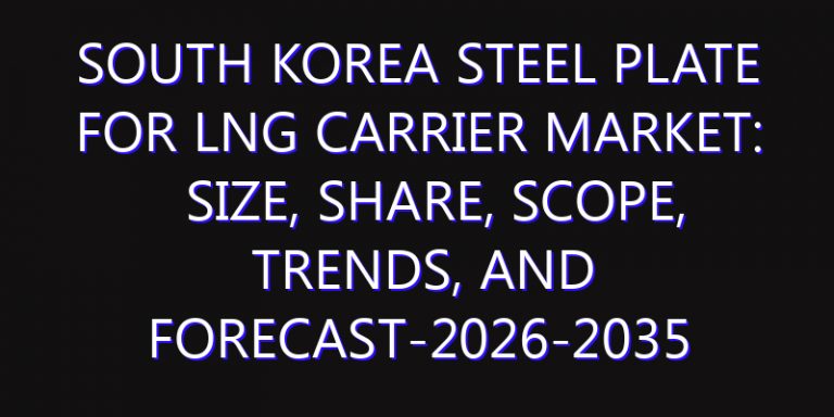 South Korea Steel Plate for LNG Carrier Market: Size, Share, Scope, Trends, and Forecast-2026-2035