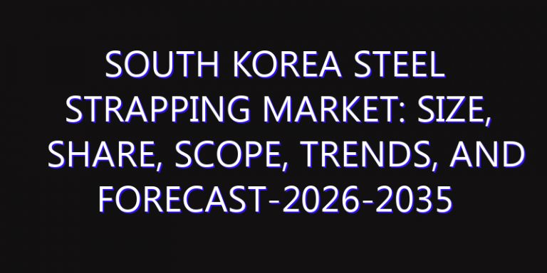 South Korea Steel Strapping Market: Size, Share, Scope, Trends, and Forecast-2026-2035