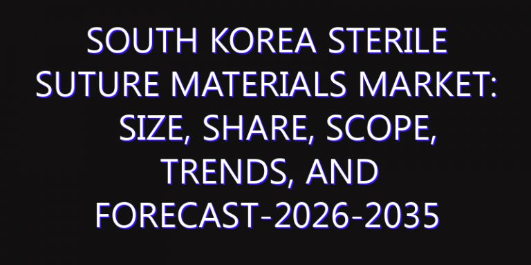 South Korea Sterile Suture Materials Market: Size, Share, Scope, Trends, and Forecast-2026-2035