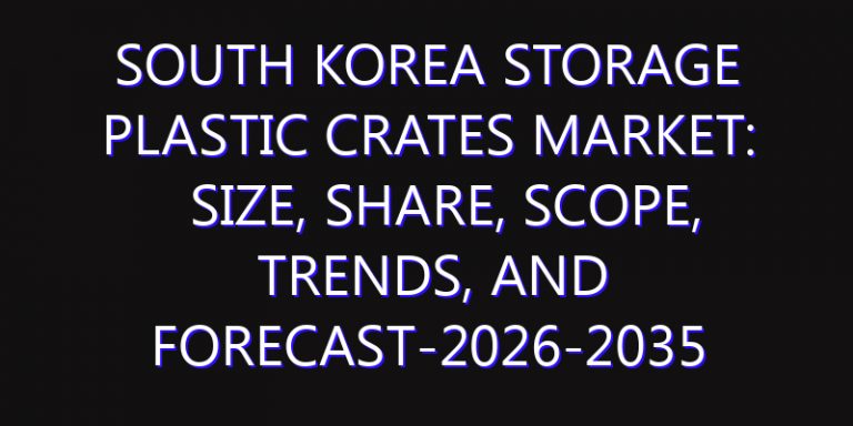 South Korea Storage Plastic Crates Market: Size, Share, Scope, Trends, and Forecast-2026-2035