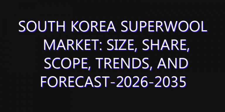 South Korea Superwool Market: Size, Share, Scope, Trends, and Forecast-2026-2035