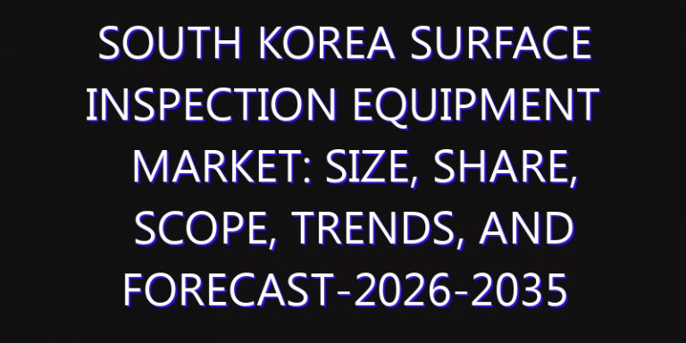 South Korea Surface Inspection Equipment Market: Size, Share, Scope, Trends, and Forecast-2026-2035