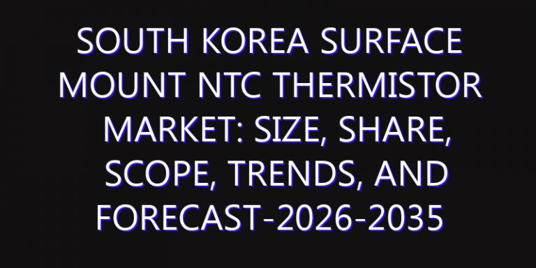 South Korea Surface Mount NTC Thermistor Market: Size, Share, Scope, Trends, and Forecast-2026-2035