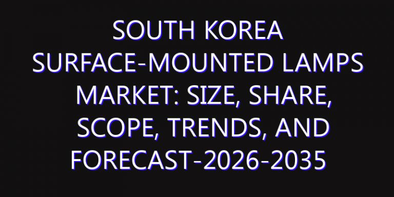 South Korea Surface-Mounted Lamps Market: Size, Share, Scope, Trends, and Forecast-2026-2035
