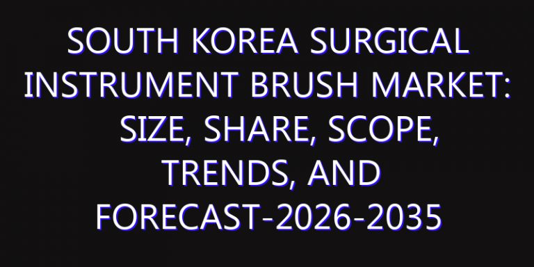 South Korea Surgical Instrument Brush Market: Size, Share, Scope, Trends, and Forecast-2026-2035