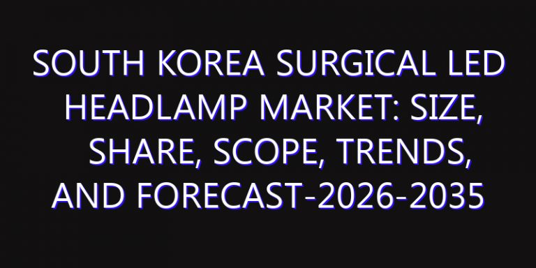 South Korea Surgical LED Headlamp Market: Size, Share, Scope, Trends, and Forecast-2026-2035