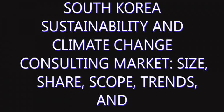 South Korea Sustainability and Climate Change Consulting Market: Size, Share, Scope, Trends, and Forecast-2026-2035