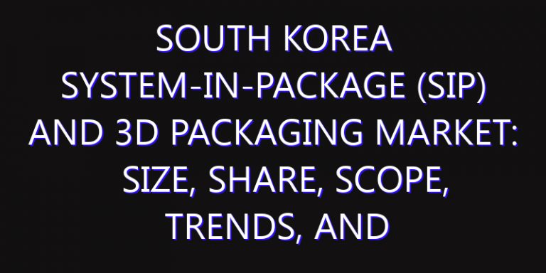 South Korea System-in-Package (SIP) and 3D Packaging Market: Size, Share, Scope, Trends, and Forecast-2026-2035