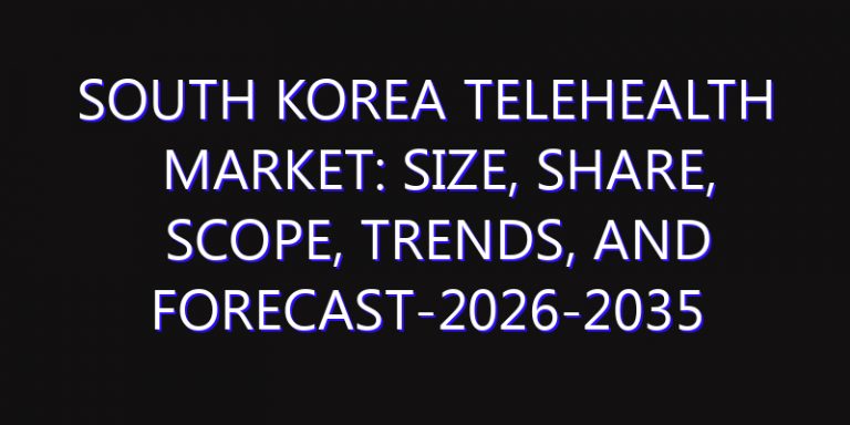 South Korea Telehealth Market: Size, Share, Scope, Trends, and Forecast-2026-2035