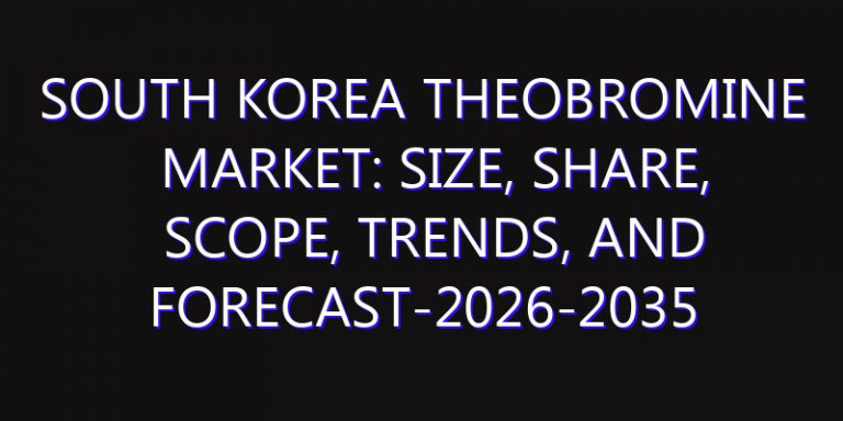 South Korea Theobromine Market: Size, Share, Scope, Trends, and Forecast-2026-2035