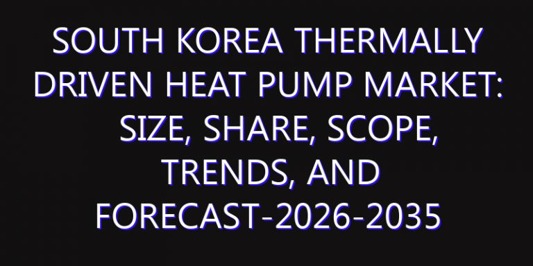 South Korea Thermally Driven Heat Pump Market: Size, Share, Scope, Trends, and Forecast-2026-2035