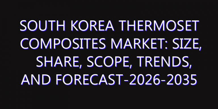 South Korea Thermoset Composites Market: Size, Share, Scope, Trends, and Forecast-2026-2035