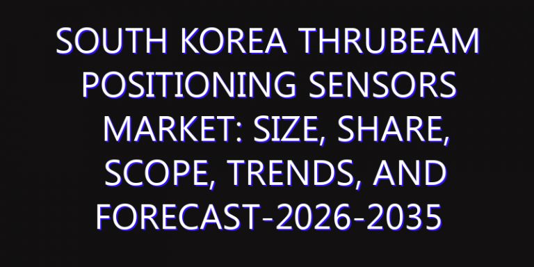 South Korea Thrubeam Positioning Sensors Market: Size, Share, Scope, Trends, and Forecast-2026-2035