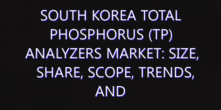 South Korea Total Phosphorus (TP) Analyzers Market: Size, Share, Scope, Trends, and Forecast-2026-2035