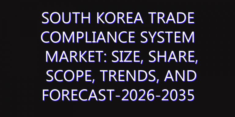South Korea Trade Compliance System Market: Size, Share, Scope, Trends, and Forecast-2026-2035