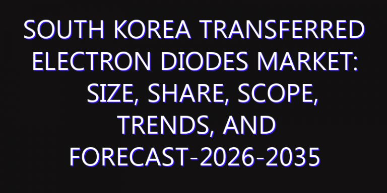 South Korea Transferred Electron Diodes Market: Size, Share, Scope, Trends, and Forecast-2026-2035