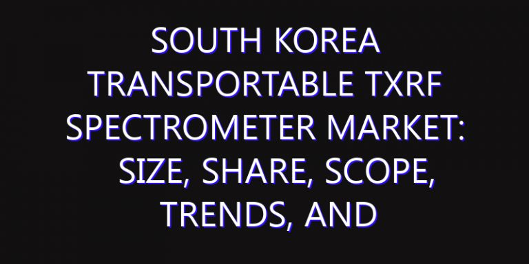 South Korea Transportable TXRF Spectrometer Market: Size, Share, Scope, Trends, and Forecast-2026-2035
