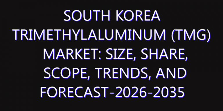 South Korea Trimethylaluminum (TMG) Market: Size, Share, Scope, Trends, and Forecast-2026-2035