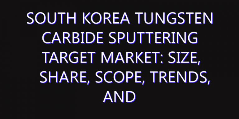 South Korea Tungsten Carbide Sputtering Target Market: Size, Share, Scope, Trends, and Forecast-2026-2035