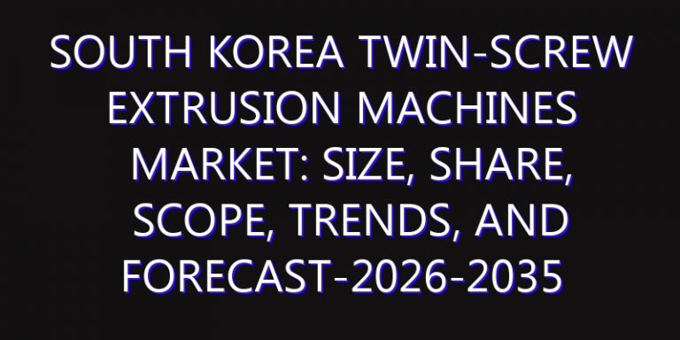South Korea Twin-screw Extrusion Machines Market: Size, Share, Scope, Trends, and Forecast-2026-2035