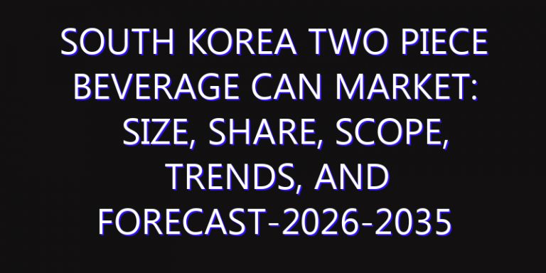South Korea Two Piece Beverage Can Market: Size, Share, Scope, Trends, and Forecast-2026-2035