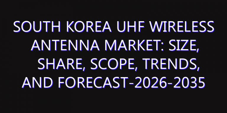 South Korea UHF Wireless Antenna Market: Size, Share, Scope, Trends, and Forecast-2026-2035