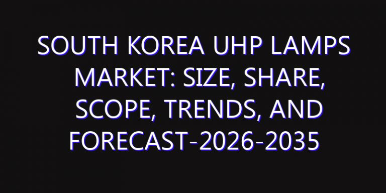 South Korea UHP Lamps Market: Size, Share, Scope, Trends, and Forecast-2026-2035