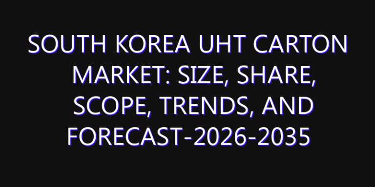 South Korea UHT Carton Market: Size, Share, Scope, Trends, and Forecast-2026-2035