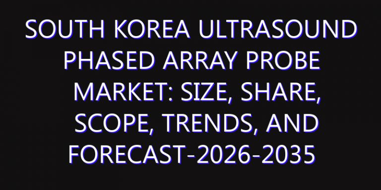 South Korea Ultrasound Phased Array Probe Market: Size, Share, Scope, Trends, and Forecast-2026-2035
