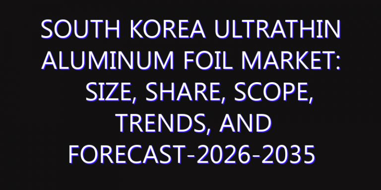 South Korea Ultrathin Aluminum Foil Market: Size, Share, Scope, Trends, and Forecast-2026-2035