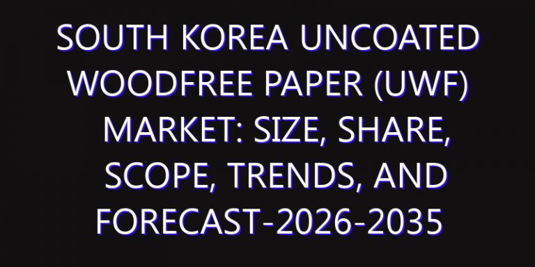 South Korea Uncoated Woodfree paper (UWF) Market: Size, Share, Scope, Trends, and Forecast-2026-2035