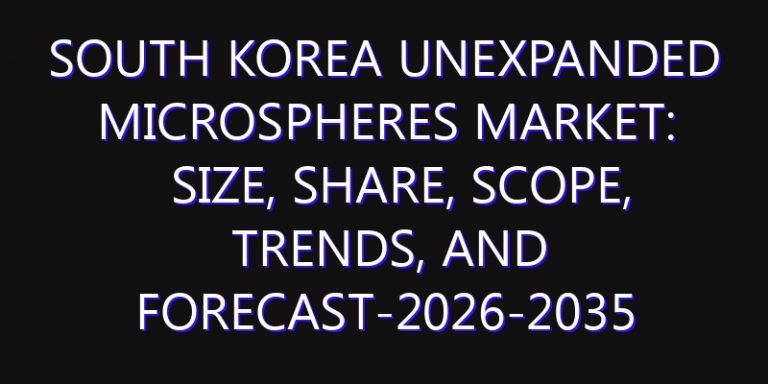 South Korea Unexpanded Microspheres Market: Size, Share, Scope, Trends, and Forecast-2026-2035