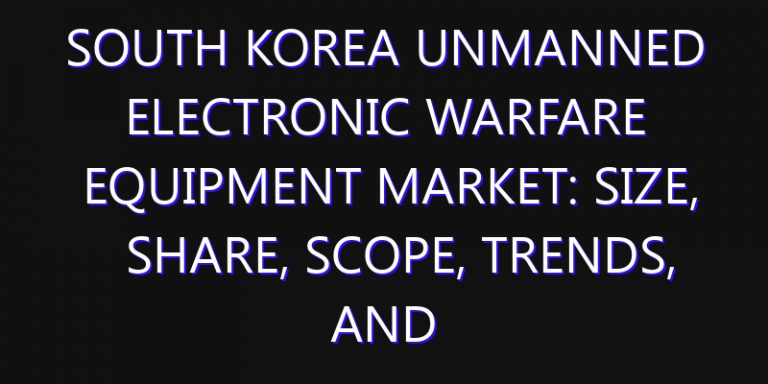 South Korea Unmanned Electronic Warfare Equipment Market: Size, Share, Scope, Trends, and Forecast-2026-2035