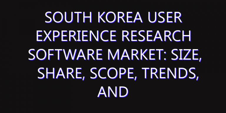 South Korea User Experience Research Software Market: Size, Share, Scope, Trends, and Forecast-2026-2035