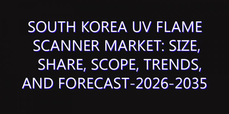 South Korea UV Flame Scanner Market: Size, Share, Scope, Trends, and Forecast-2026-2035