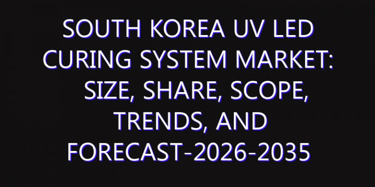 South Korea UV LED Curing System Market: Size, Share, Scope, Trends, and Forecast-2026-2035