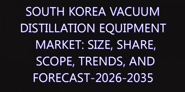 South Korea Vacuum Distillation Equipment Market: Size, Share, Scope, Trends, and Forecast-2026-2035