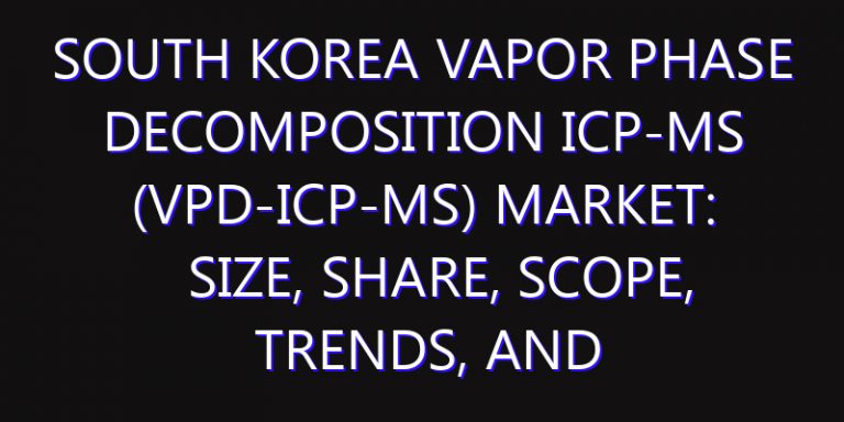 South Korea Vapor Phase Decomposition ICP-MS (VPD-ICP-MS) Market: Size, Share, Scope, Trends, and Forecast-2026-2035