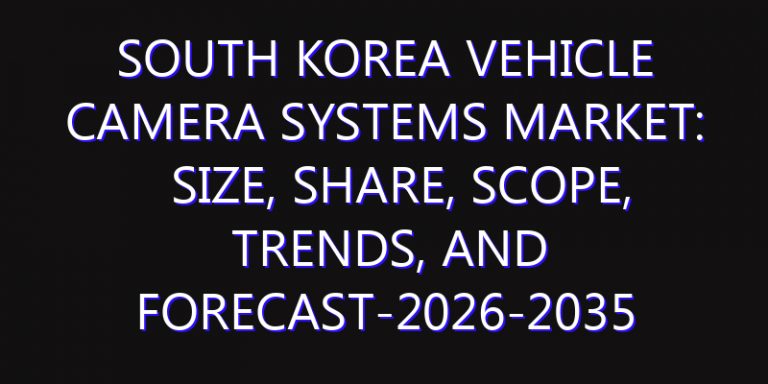 South Korea Vehicle Camera Systems Market: Size, Share, Scope, Trends, and Forecast-2026-2035