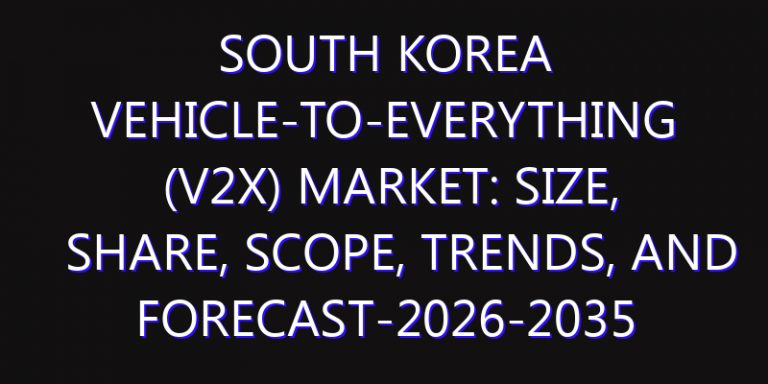 South Korea Vehicle-to-everything (V2X) Market: Size, Share, Scope, Trends, and Forecast-2026-2035