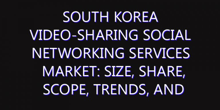 South Korea Video-sharing Social Networking Services Market: Size, Share, Scope, Trends, and Forecast-2026-2035